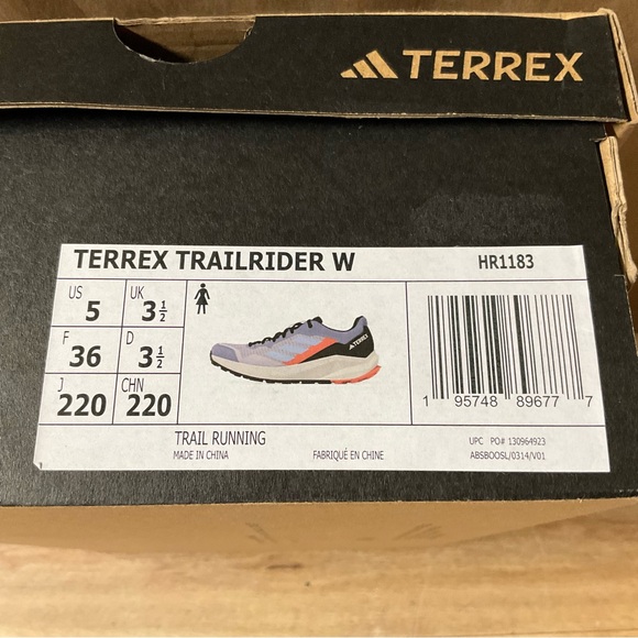 Women’s Adidas Terrex Trailrider W 5 Purple Black Sneakers Runner Trail Running - Picture 11 of 11